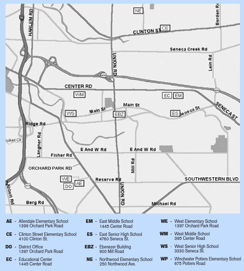 west seneca district map